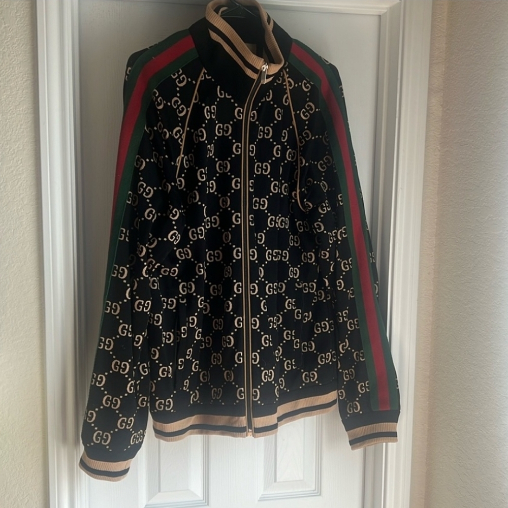 GG Blue Bomber Jacket Size XL